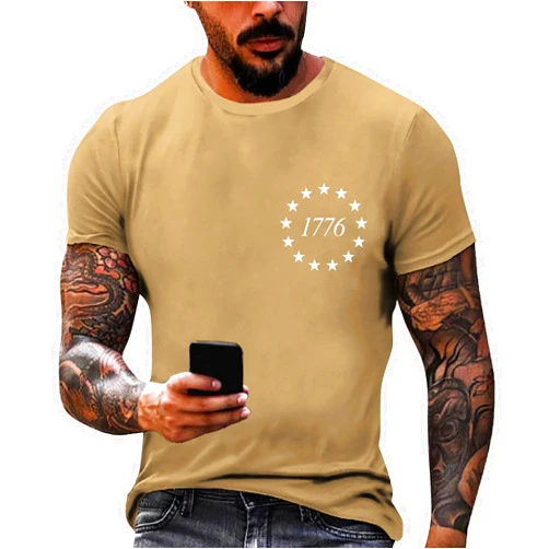 RTTUIOP 250th Anniversary USA Shirt for Men We The People T Shirt 1776 2026 American Flag Patriotic Short Sleeve Casual Tee