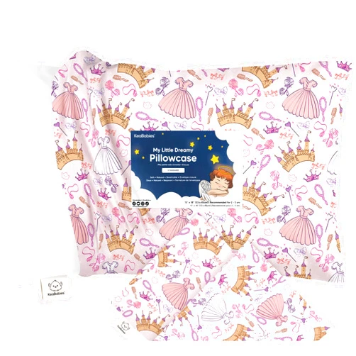 KeaBabies Toddler Pillowcase for 13X18 Pillow - Organic Toddler Pillow Case for Boy, Kids - 100% Natural Cotton Pillowcase for Miniature Sleepy Pillows - Pillow Sold Separately (Dear Princess)