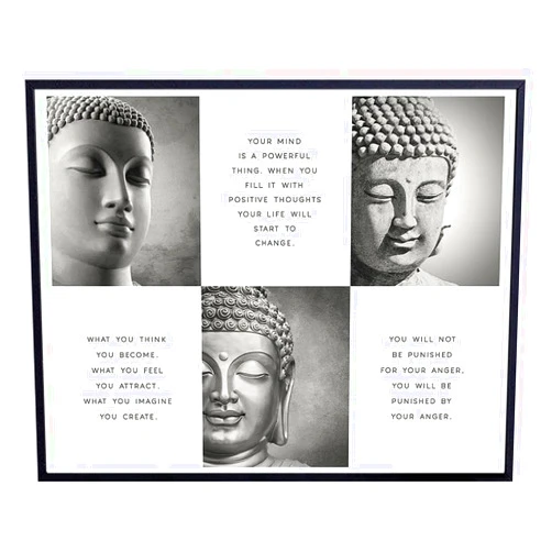 YELLOWBIRD ART & DESIGN LARGE 11X14 - Positive Inspirational Quotes Buddha Posters - Zen Buddhism Wall Art - Spa Namaste Wall Decor, Yoga Studio, Home Office - Uplifting New Age Buddhist Meditation Spiritual Gifts for Women