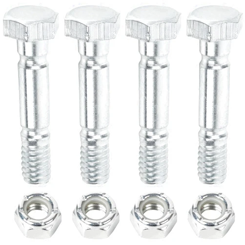 BlueStars 4 Pcs 303160355P 303160355 Snow Blower Shear Pins and Nuts - Compatible with Powersmart Snowblower Shear Pins Set