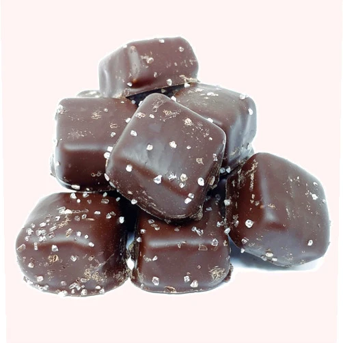 Candy Retailer Dark Chocolate Sea Salt Caramels 1 Lb