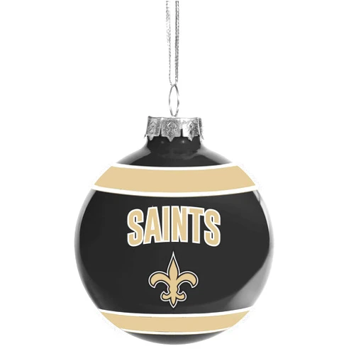 FOCO NFL Glass Ball Ornament - Limited Edition Christmas Ball Ornament - Show Your Team Spirit with Officially Licensed Fan Gear (New Orleans Saints)