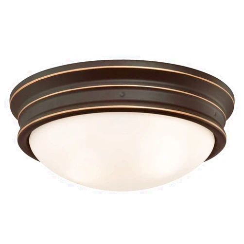 Westinghouse 6370600 Meadowbrook 13-Inch, Two-Light Indoor Flush Mount Light Fixture, Oil Rubbed Bronze Finish and Frosted Glass