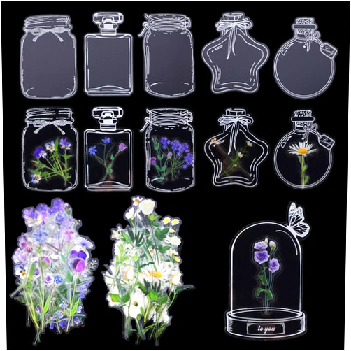 DIVINA VITAE 120Pcs Clear Pressed Flower Bookmark Large Size Diy Clear Bookmarks for Pressed Flowers Beautiful Dried Flower Bookmark Kit Transparent Plant Floral Bookmarks Blanks Natural Handmade Flower Page Maker