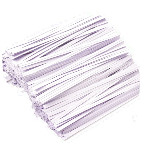 OUMEIDY Twist Ties 1000pcs 4.8inch Kraft Paper Twist Ties Reusable Bread Ties for Treat Bags/Gift/Party/Cake Pops and Household (White)
