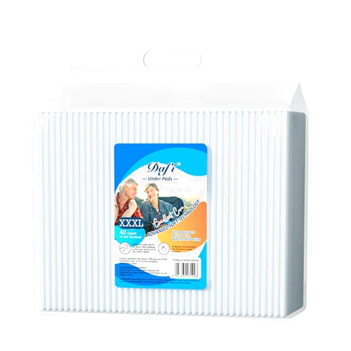 DAFI Disposable Bed Pads Extra Large 36”x 36”(40 Count) Adult Incontinence Underpads, Effective Odor Control Pee Pads, Chucks Pads, Super Absorbent Protection for Elderly, Adults, Baby