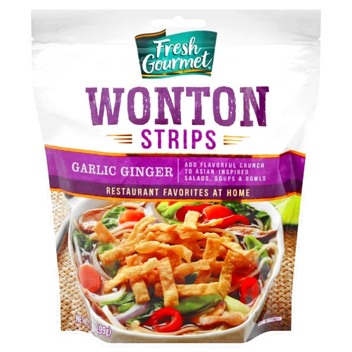 Fresh Gourmet, Wonton Strip, Garlic Ginger, 3.5 Oz