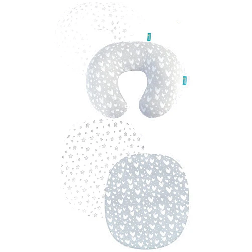 Biloban 2 Pack Nursing Pillow Cover Compatible with Boppy Pillow 100% Jersey Cotton & Bassinet Fitted Sheets Compatible with Graco Pack ‘n-Play Dome LX Bassinet(not playard), 2 Pack