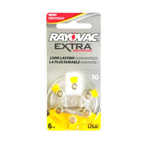Rayovac 60 Rayovac Extra Mercury Free Hearing Aid Batteries Size: 10 + Battery Holder Keychain Kit