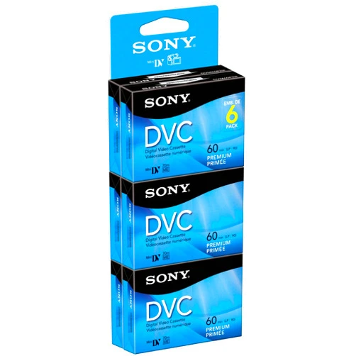 Sony DVM60PRR/6 Premium Digital Video Cassette Brick - 6 Pack