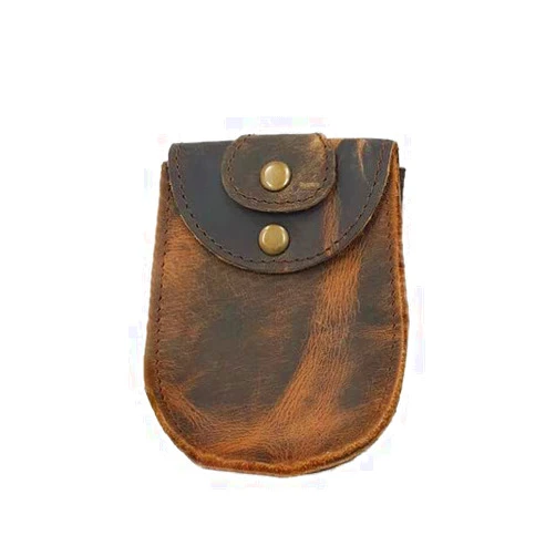 JYOS Leather Car/Bike Key Case, Remote key leather pouch with belt loop (Rustic brown)