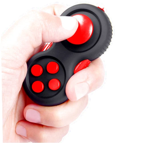 DUDDY-PRO™ Fidget Pad 8 Fun Features, Handheld Fidget Retro Controller Game Pad, Focus Toy, Anxiety Stress Relief Sensory for Children, Adults, ADD, ADHD & Skin Picker (Red)