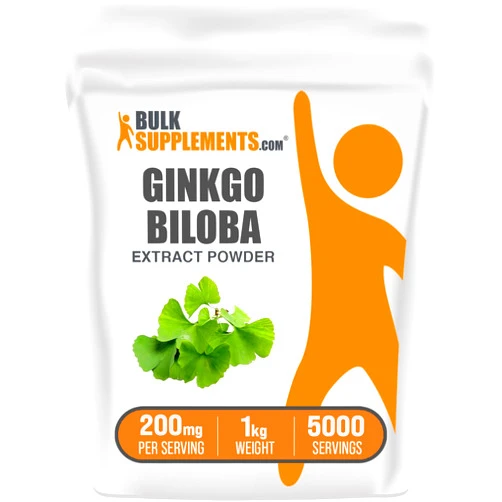 BulkSupplements.com Ginkgo Biloba Extract Powder - from Ginkgo Biloba Leaf, Antioxidant Source, Herbal Supplement - Gluten Free, 200mg per Serving, 1kg (2.2 lbs) (Pack of 1)