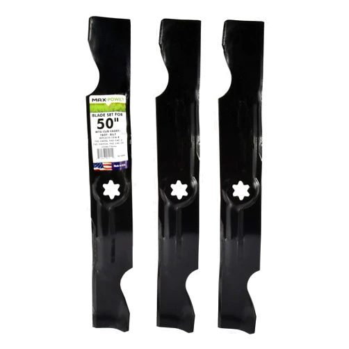 MaxPower 561545B 3-Blade Set for Many 50 in. Cut MTD, Cub Cadet, Troy-Bilt Mowers, Replaces OEM #'s 742-04056, 942-04056, 112-0316 and Others,Red