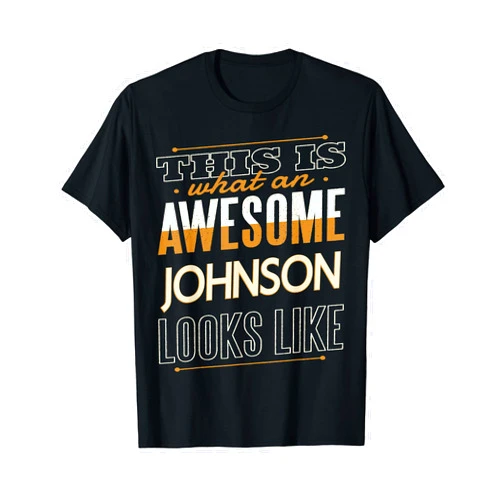 Personalized Family Name Johnson Birthday Gift Johnson Last Name Surname Funny Matching Family Reunion T-Shirt