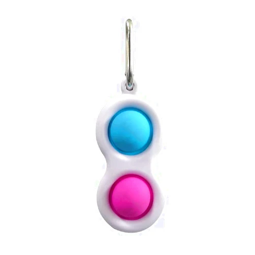 sadas 2021 Mini Simple Dimple Sensory Fidget Toy Stress Relief Anti-Anxiety Autism Hand Toys for Kids Teen Adult, Push Pop Bubble Keychain Sensory Therapy Toys for Home Office School
