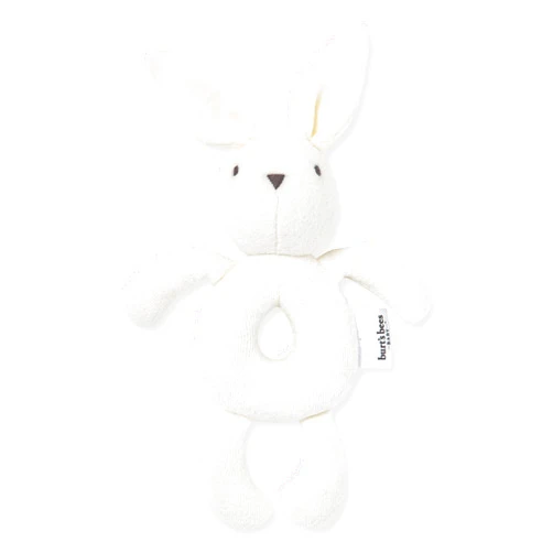 Burt's Bees Baby Unisex Infant Rattle Toy, Nursery Sensory Animal Plush Made with 100% Organic Cotton Shell and Polyester Fill, Sweet Bear, Bunny, or Dog Stuffed Animals for Babies