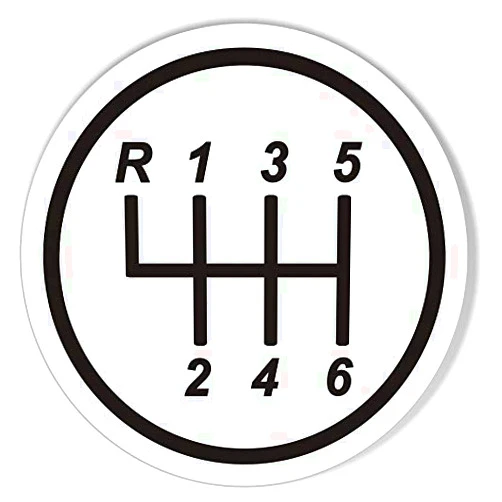 StickerCafe Save Our Manual Transmissions Gear Shift Pattern Bumper Sticker (White)