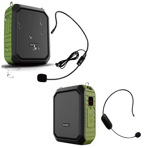 HW HAOWORKS 18W Wireless Bluetooth Voice Amplifier and Wired Loudspeaker Bundle