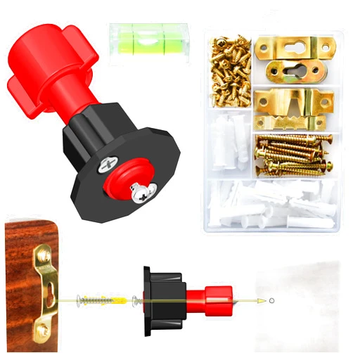 Anfu Picture Hanging Kit- Keyhole Marker Tool & Frame Hanging Hardware with Level, 138 Pack Mounting Tools Kit for Pictures, Picture Hanging Mark Hole Tool & Hanging Screw