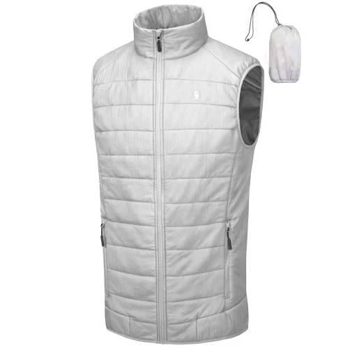 Little Donkey Andy Men's Lightweight Puffer Vest, Packable Sleeveless Jacket for Hiking Ski Walking