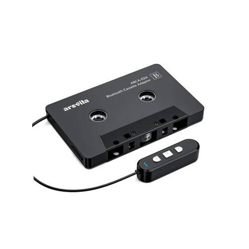 arsvita 5.1 Bluetooth Cassette Adapter, Car Audio Bluetooth Cassette Receiver, Cassette Bluetooth Adapter for Car Support Micro SD Card, Hands-Free Call, Black, Type BCA02