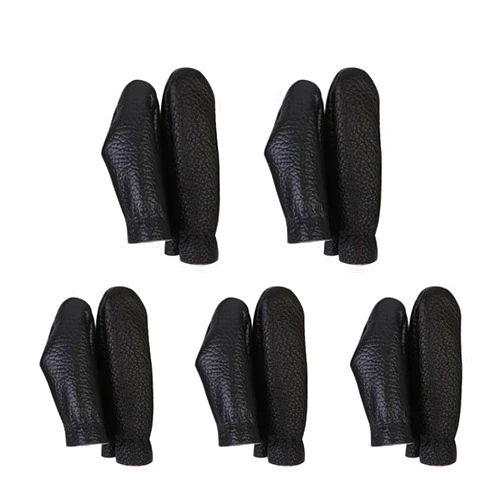 HEYXI 5 Sets/10Sets Leather Thimble Finger Protector Thumb and Finger Thimble/Protector for Hand Sewing Needlework Craft Color A