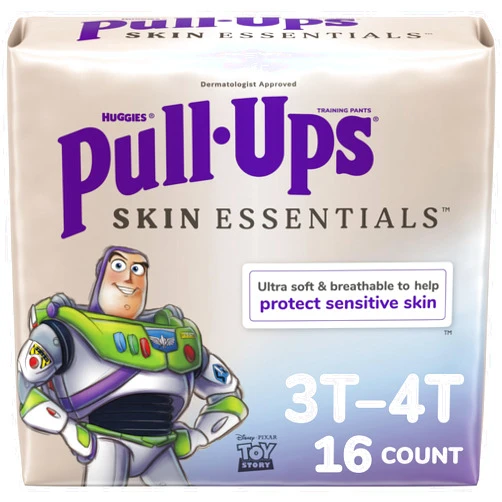 Pull-Ups Boys' Skin Essentials Potty Training Pants, Training Underwear, 3T-4T (32-40 lbs), 16 Ct