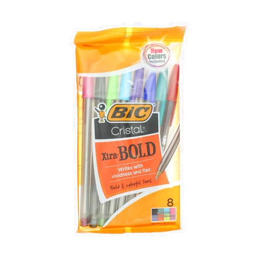 Bic Msbap81-Ast Bic Crystal Extra Bold Assorted Colors 8 Count