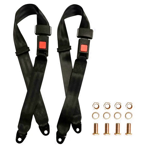 ROSSROLLA Universal Seatbelt Kit for Golf Cart, Go Kart, UTV, EZGO, Yamaha, Club Car Seat Belt Kit (2 Pack)