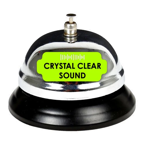 DESK TECH Classic Chrome Desk Bell for Reception, School, or Restaurant, 3 inches, Chrome Silver (43265)