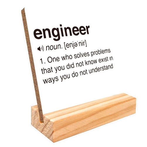 kunlisa Engineer Gifts, Gifts for Engineers, Mechanical Aerospace Electrical Civil Software Engineering Gifts, Engineer Definition Wood Plaque Sign