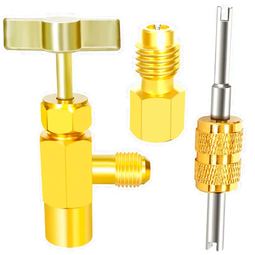 Boltigen R134A Self Sealing Can Tap Valve Refrigerant Dispenser Tool with Tank Adapter for 1/4 and 1/2-inch AC Freon Charging Hose (1/2 Self Sealing)