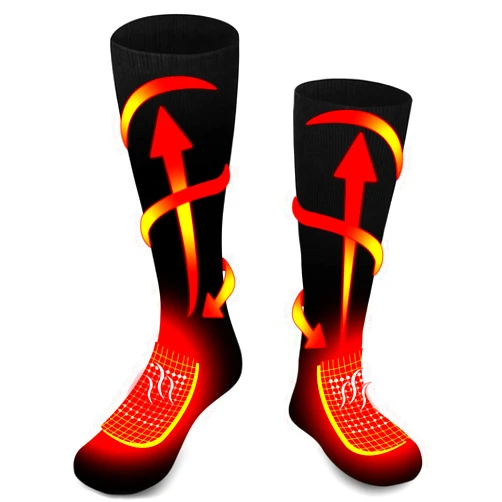 Rabbitroom Heated Socks for Men Women Rechargeable Washable Winter Electric Thermal Heated Socks Foot Warmer 6-12 USA Size