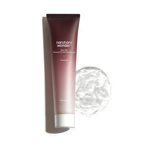 Haruharu Wonder Black Rice Moisture 5.5 Soft Cleansing Gel 100ml Fermented Black Rice Face Wash Foam Cleanser