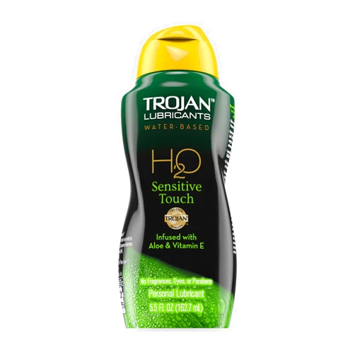 TROJAN H2O Sensitive Touch Water-Based Lubricant, Personal Lube, 5.5 fl oz