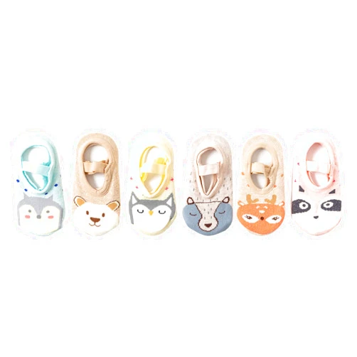 WOFTAM Baby Toddler Girls Boys Grip Socks - Anti Slip Socks Gift Set Cartoon Gripper Baby Socks