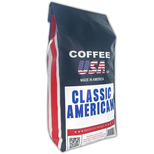 CoffeeUSA.com Coffee USA Classic American Coffee - Medium Roast - 12 ounces, Small batch roasted in the USA, We support our Veterans, Full Arabica Blend. (Ground)