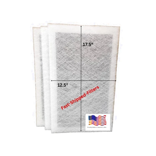 FAST SHIPPED FILTERS Fast-Shipped-Filters 3 Pack 14x20 Replacement Filter Pads Compatible with PureAirX Air Cleaner 14x20 Refill White