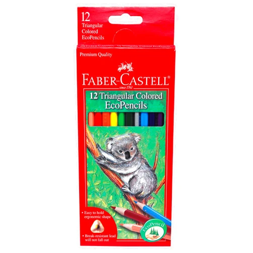 Faber-Castell Triangular Colored EcoPencils - 12 Count