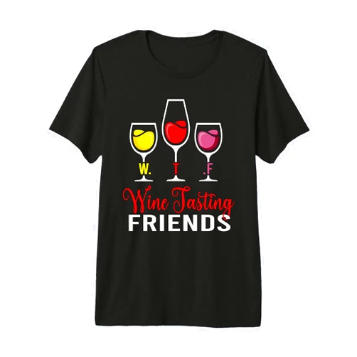 Wine Tasting Friends Drinking Team Wine Lovers Wine Tasting Friends Drinking Team Wine Lover Captain Funny Premium Tri-Blend T-Shirt