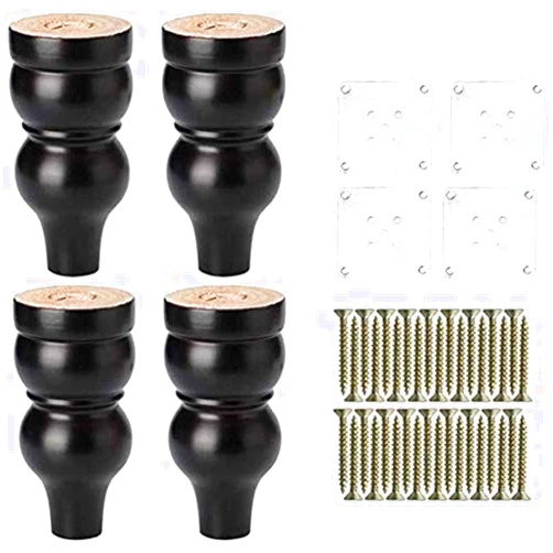 FFLSDR Wooden Furniture Legs Furniture DIY Project to Replace The Sofa Sofa Legs, Sofa Feet Per 4 Pack (Size : 120mm)