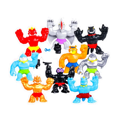 Heroes of Goo Jit Zu Minis, Minis Mega 10 Pack. Stretch, Squish, Battle with 10 Mini in One Pack!