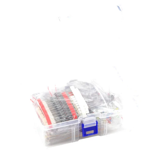 Cermant 1400Pcs 6 Values Electronics Component Assortment Kit，Electrolytic Capacitor, LED Diode, Common Diode, Resistor, Ceramic Capacitor, Transistor Component for Arduino, Electronic DIY Project