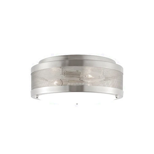Sea Gull Lighting 7532003EN-962 Vander Flush Mount, 3-Light 10.5 Total Watts, Brushed Nickel Silver