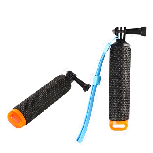 Walway Floating Hand Grip Waterproof Handheld Selfie Stick Monopod Grip Handle Mount Compatible with GoPro Hero 10, 9, 8, 7, Hero Session, Fusion, Max, AKASO, SJCAM, DJI Osmo Action Cameras (Orange)
