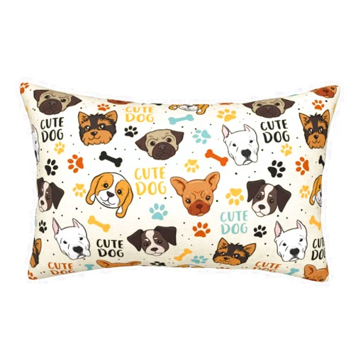 Nmbvcxz Cute Dog Head Pillow Cases Pillow Covers Pillow Protector Standard Queen Size, Soft,with Zipper Pillow Case 20