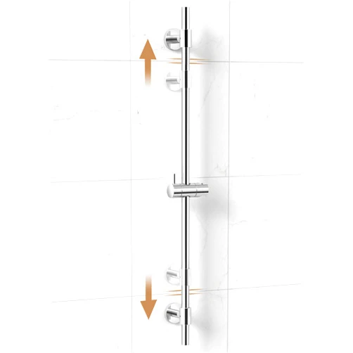 KES All Metal Shower Slide Bar 30-Inch (Non-Plastic) with Adjustable Shower Head Holder, 18/8 Stainless Steel Shower Slide Bar with Adjustable Bracket Cover Existing Holes, Polished Steel, F210S78-BS