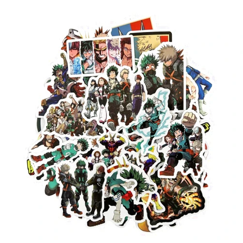 Copico Anime My Mha Hero Academia Cosplay Stickers 50pcs, WP56417T14233