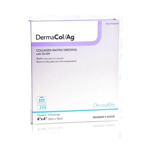 DERMARITE INDUSTRIES Dermacol/Ag™ Collagen Matrix Dressing with Silve Model: 00503E